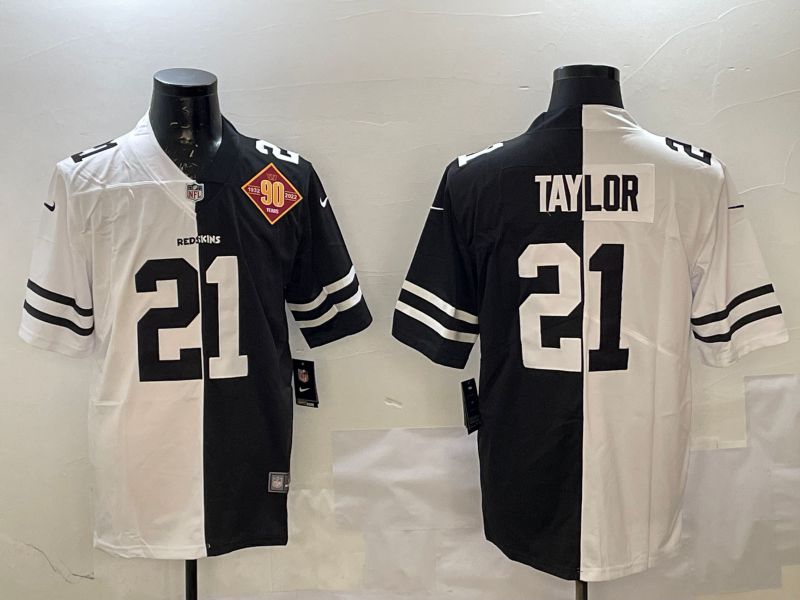 Men Washington Commanders #21 Taylor White Black Fashion 2025 Nike Limited NFL Jersey style 3->washington commanders->NFL Jersey